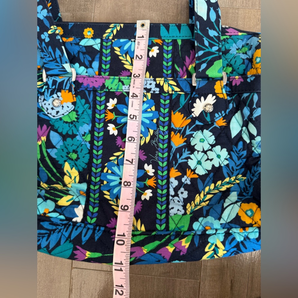 Vera Bradley Midnight Garden Medium Shoulder Bag Floral Colorful Quilted Read - Picture 11 of 13